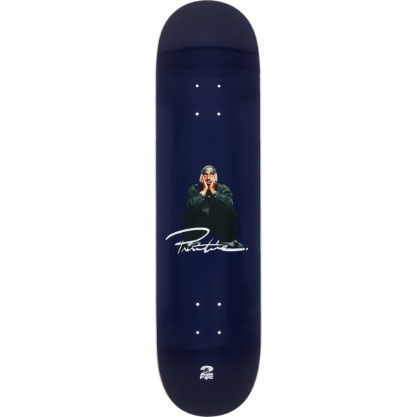 Primitive Skateboarding x Tupac Shakur Navy Skateboard Deck - 8" x 31.75"