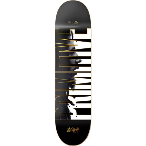 Primitive Skateboarding Tribute Black / White Skateboard Deck - 8.25" x 31.875"