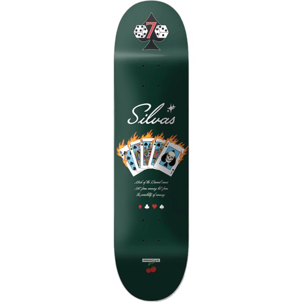 Primitive Skateboarding Miles Silvas Royal Green Skateboard Deck - 8.25" x 31.875"