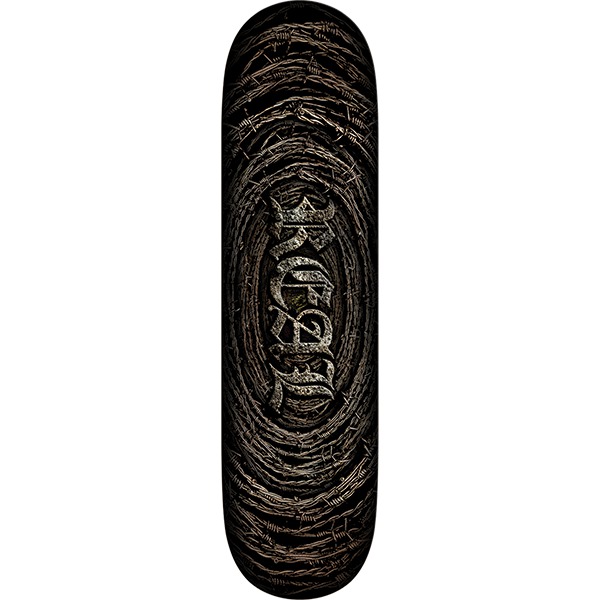 Real Skateboards Wire Foil Oval Black Skateboard Deck - 8.5" Real Skateboards Wire Foil Oval Black Skateboard Deck - 8.5"