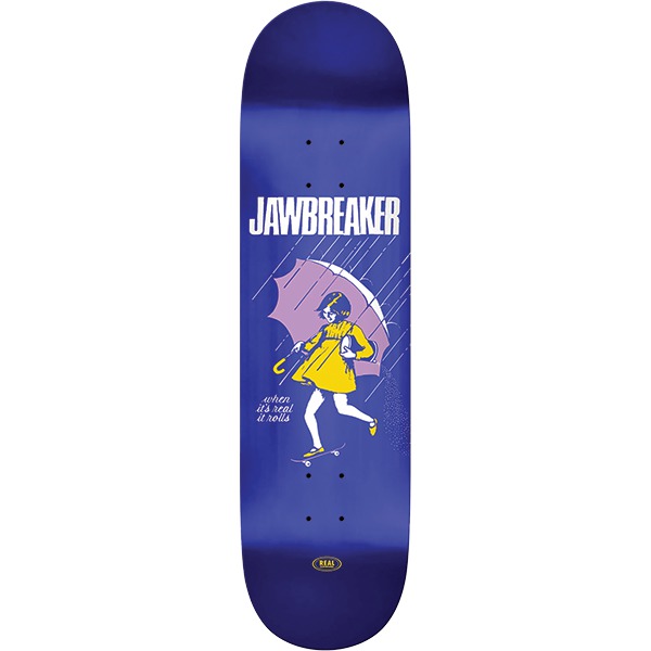 Real Skateboards Jawbreaker Blue Foil Skateboard Deck - 8.25" Real Skateboards Jawbreaker Blue Foil Skateboard Deck - 8.25"