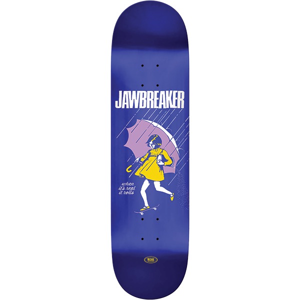 Real Skateboards Jawbreaker Blue Foil Skateboard Deck - 8.38" Real Skateboards Jawbreaker Blue Foil Skateboard Deck - 8.38"