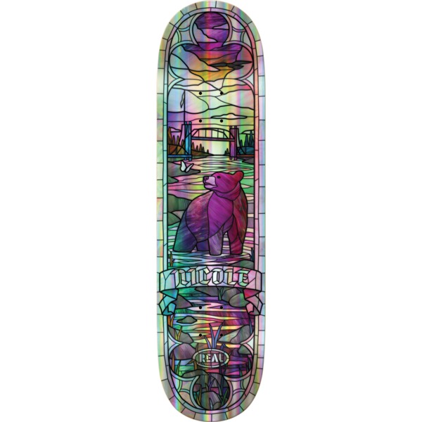 Real Skateboards Nicole Hause Holo Cathedral Rainbow Foil Skateboard Deck - 8.38" x 32.25"