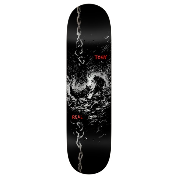 Real Skateboards Toby Ryan Dog Bite Black Skateboard Deck - 8.25" Real Skateboards Toby Ryan Dog Bite Black Skateboard Deck - 8.25"