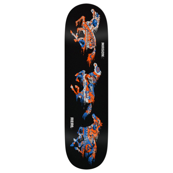 Real Skateboards Mason Silva Horsepower Black Skateboard Deck DBX - 8.28" Real Skateboards Mason Silva Horsepower Black Skateboard Deck DBX - 8.28"