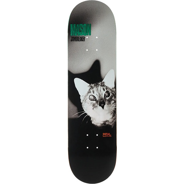 Real Skateboards Mason Silva Jawbreaker Black Skateboard Deck - 8.28" Real Skateboards Mason Silva Jawbreaker Black Skateboard Deck - 8.28"