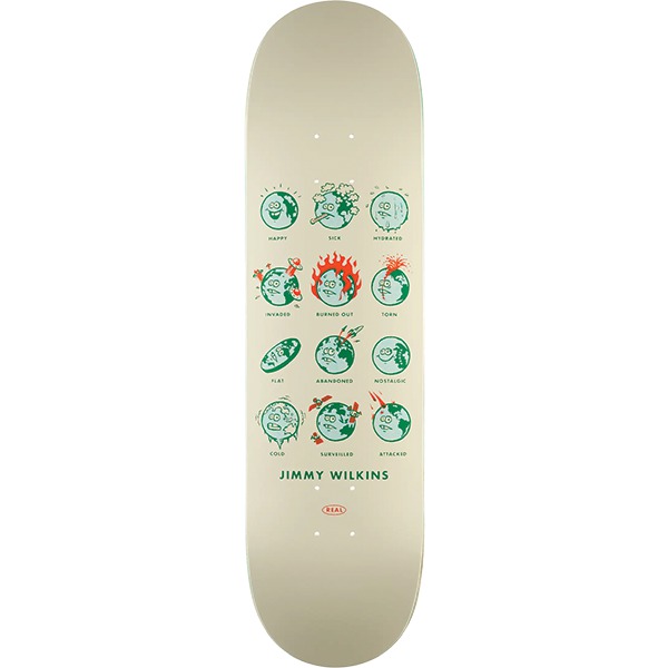 Real Skateboards Jimmy Wilkins How Are You Cream Skateboard Deck - 8.5" Real Skateboards Jimmy Wilkins How Are You Cream Skateboard Deck - 8.5"