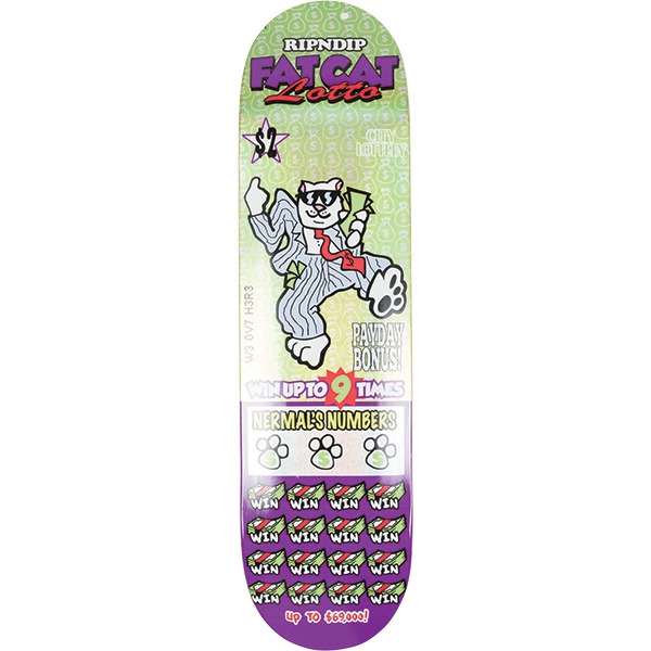 Rip N Dip Fat Cat Skateboard Deck - 8" x 32" Rip N Dip Fat Cat Skateboard Deck - 8" x 32"
