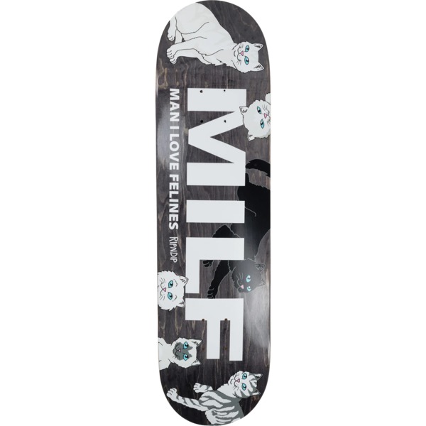 Rip N Dip Man I Love Felines Black Skateboard Deck - 8.25" x 31.75"