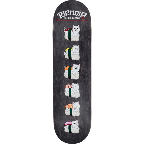 Rip N Dip Sushi Nerm Black Skateboard Deck - 8" x 31.75"