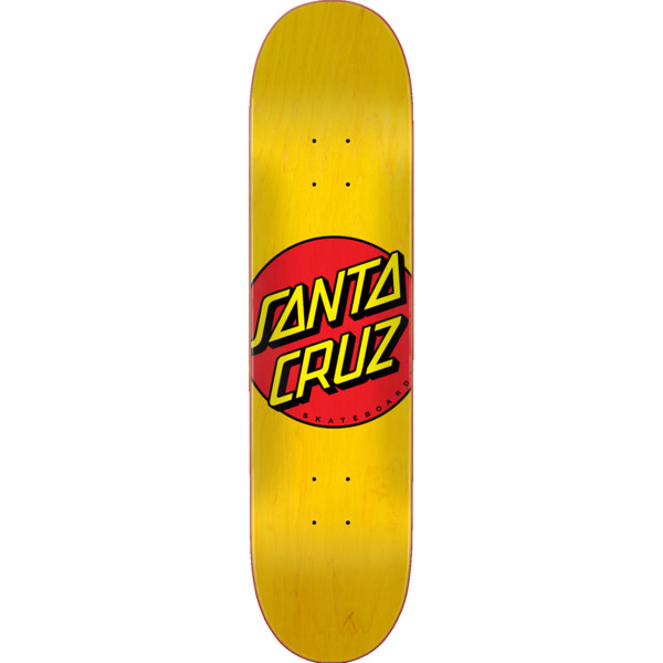 Santa Cruz Skateboards Classic Dot Matte Yellow Skateboard Deck - 7.75" x 31.6"