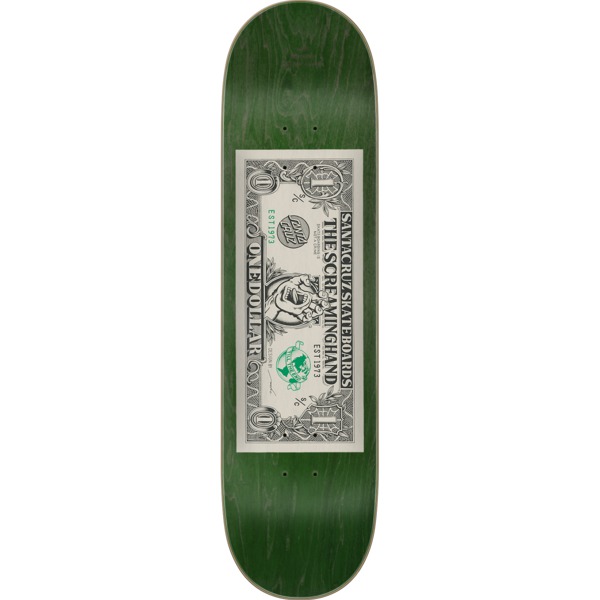 Santa Cruz Skateboards Dollar Hand Skateboard Deck - 8.25" x 31.8"