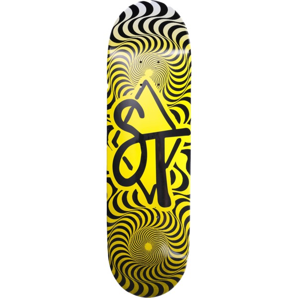 Sandlot Times Skateboards Psych'D Yellow / Black Skateboard Deck - 8" x 31.87"