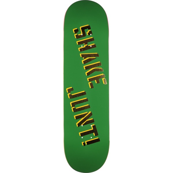 Shake Junt OG Gold Green Skateboard Deck - 8.38" x 32"