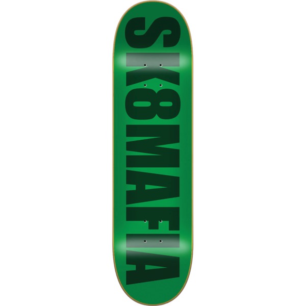 Sk8Mafia Skateboards Acrylic Green Skateboard Deck - 8.25" x 32"