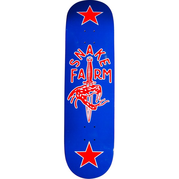Snake Farm Skateboards Boom Stick Red / White / Blue Skateboard Deck - 8" x 32.125"