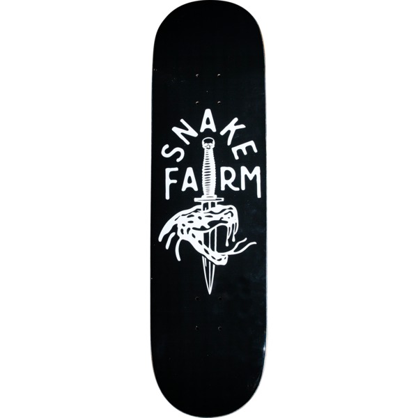 Snake Farm Skateboards Boom Stick Black / White Skateboard Deck - 9" x 32.625"