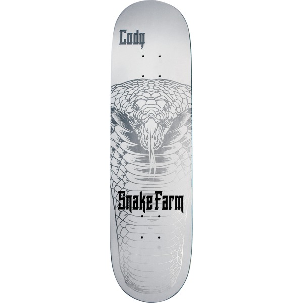 Snake Farm Skateboards Cody McEntire White Snake Moan Skateboard Deck - 8" x 32"