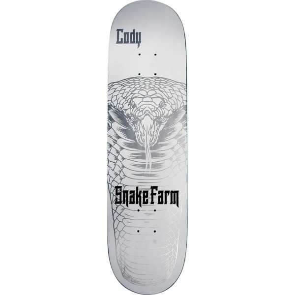 Snake Farm Skateboards Cody McEntire White Snake Moan Skateboard Deck - 8" x 32"