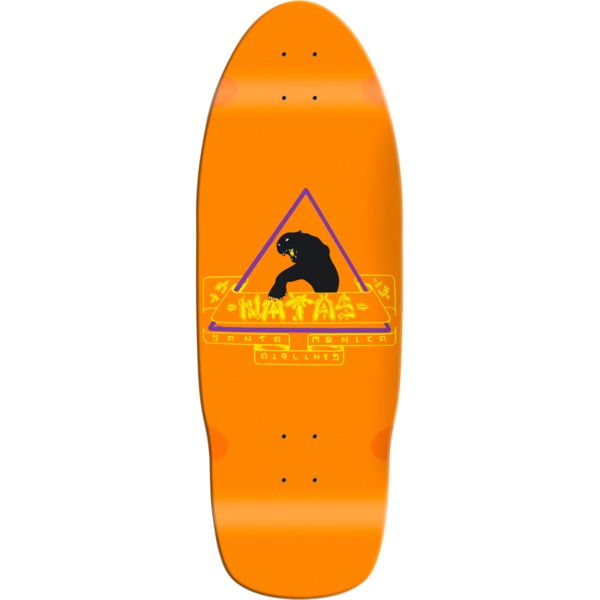 Santa Monica Airlines Skateboards Natas Orange Old School Skateboard Deck - 10" x 29"