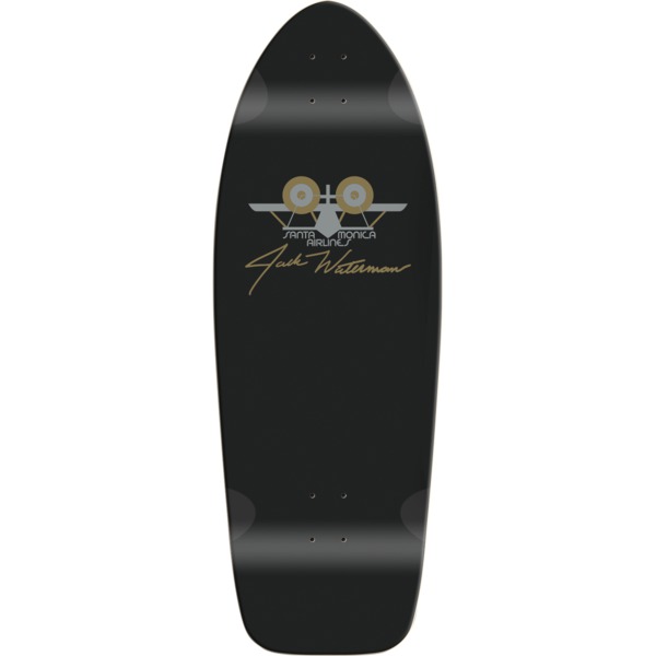 Santa Monica Airlines Skateboards Waterman Limited Black Dip Old School Skateboard Deck - 11" x 31.5"