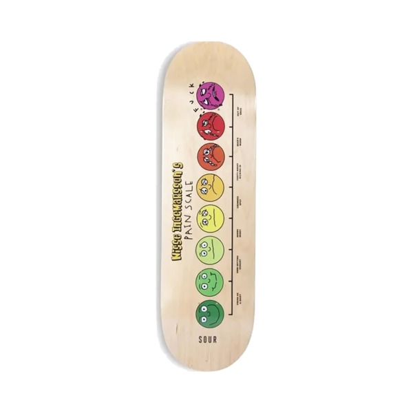 Sour Solution Skateboards Nisse Ingemarsson Pain Scale Skateboard Deck - 8.12" x 31.85"