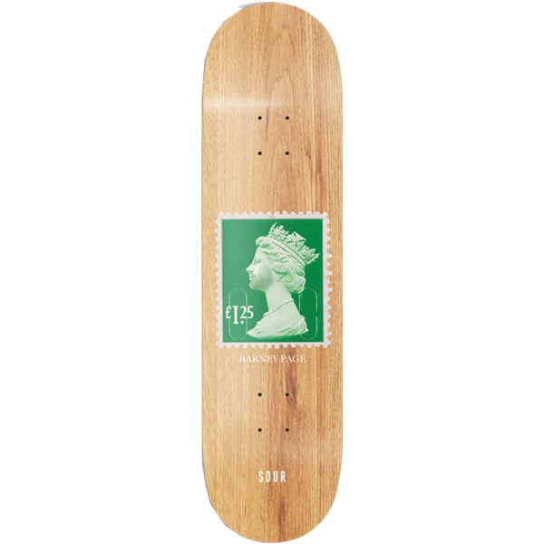 Sour Solution Skateboards Barney Page Sour Stamp Assorted Stains Skateboard Deck - 8.5" x 32"