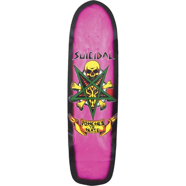 Suicidal Skates PTS Pool Pink Stain / Black Fade Skateboard Deck - 8.75" x 32.5"