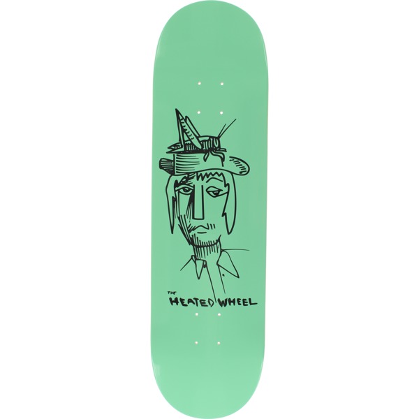 The Heated Wheel Skateboards Guy Mint Skateboard Deck 8.