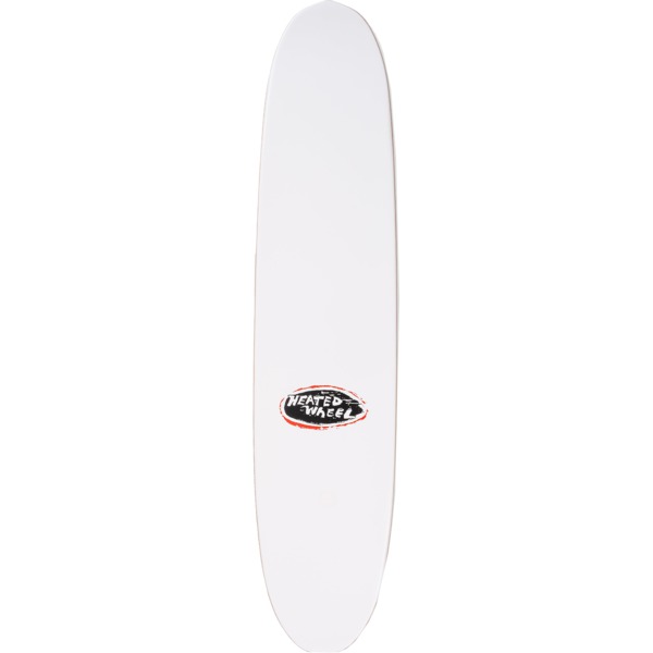 The Heated Wheel Skateboards Polarizer White Cruiser Skateboard Deck - 6" x 27.5"