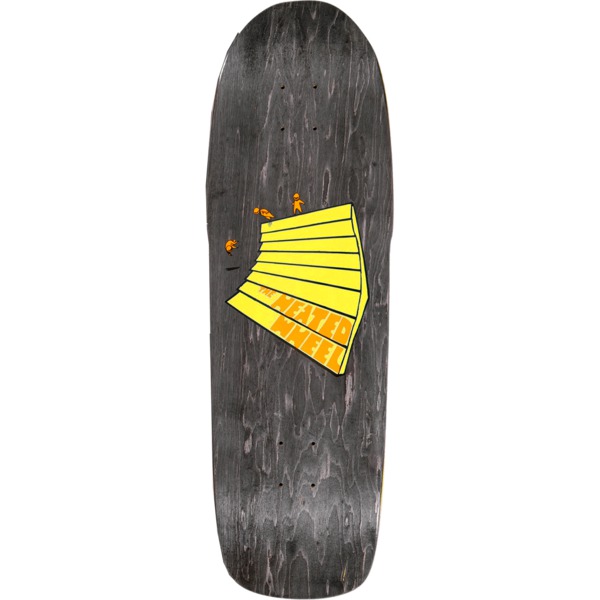 The Heated Wheel Skateboards Slam Time Yellow Skateboard Deck - 9.6" x 31.5"