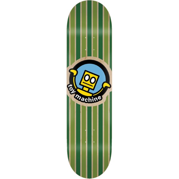 Toy Machine Skateboards Robot Green Skateboard Deck - 8.75" x 32.25"