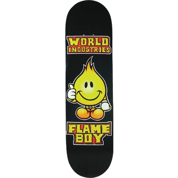 World Industries Skateboards Solid Gold Flame Boy Skateboard Deck - 8" x 32"