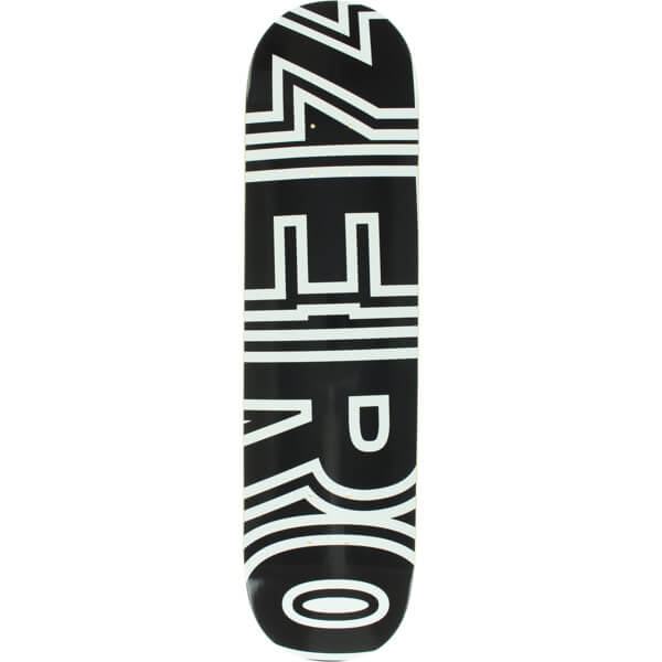 Zero Skateboards Bold Black / White Skateboard Deck - 7.75" x 31.3"