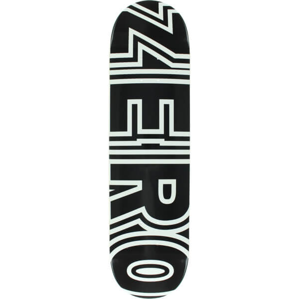 Kostbaar supermarkt Pelmel Zero Skateboards Bold Black / White Skateboard Deck - 8 x 31.6