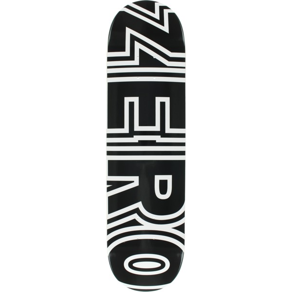 Zero Skateboards Bold Black / White Skateboard Deck - 8.25" x 31.9"