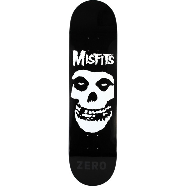 Zero Skateboards Misfits Fiend Skull Black / White Skateboard Deck - 8.3" x 31.9"