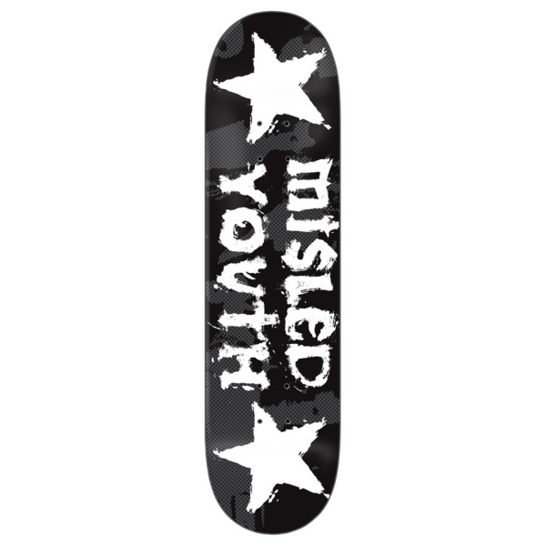 Zero Skateboards Misled Youth 30 Year Black / White Skateboard Deck - 8.25"