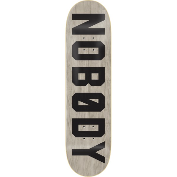 Zero Skateboards Nobody Grey / Black Skateboard Deck - 8.5" x 32.3"