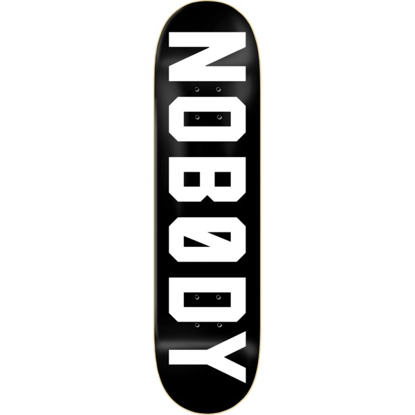 Zero Skateboards Nobody Black / White Skateboard Deck - 8.5" x 32.3"