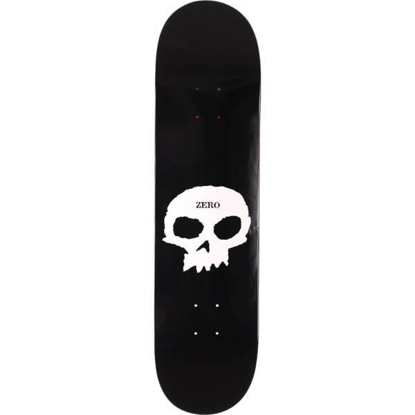 Zero Skateboards Single Skull Black / White Skateboard Deck - 9" x 33"