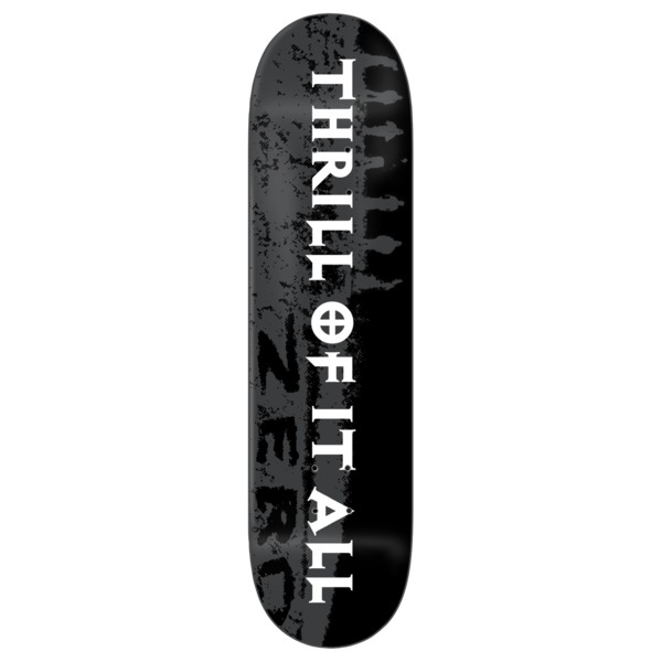 Zero Skateboards Thrill of it All 30 Year Black / White Skateboard Deck - 8.5"