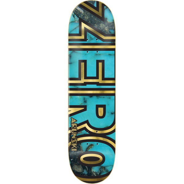 Zero Skateboards Adam Arunski Turquoise Bold Skateboard Deck - 8.25" x 31.9"