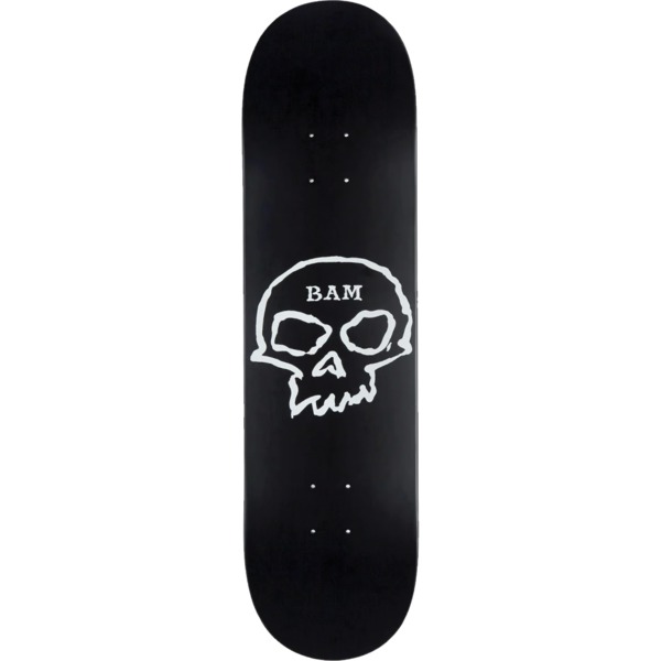 Zero Skateboards Bam Margera Single Skull Black / White Skateboard Deck - 8.5" x 32.3"