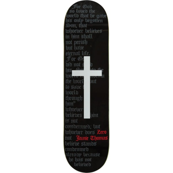 Zero Skateboards Jamie Thomas Cross Black Skateboard Deck - 8.5" x 32.3"