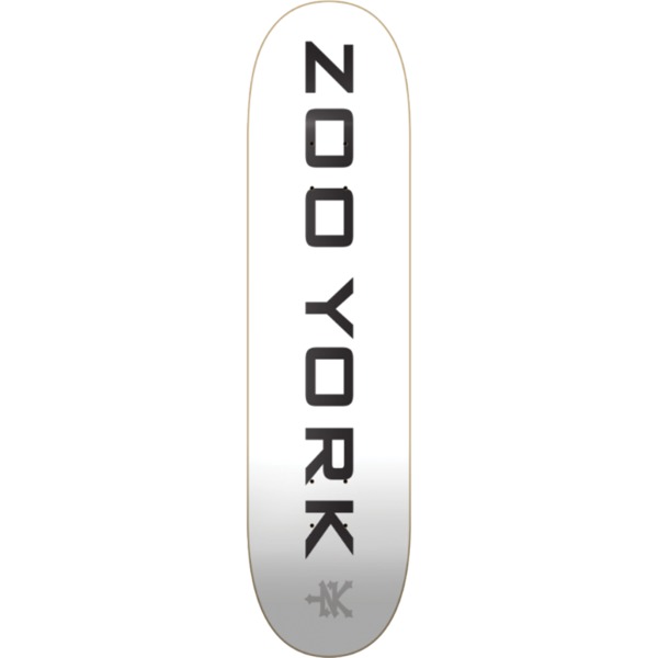 Zoo York Skateboards OG 95 Logo Block White / Black / Grey Skateboard Deck - 8" x 31.875"