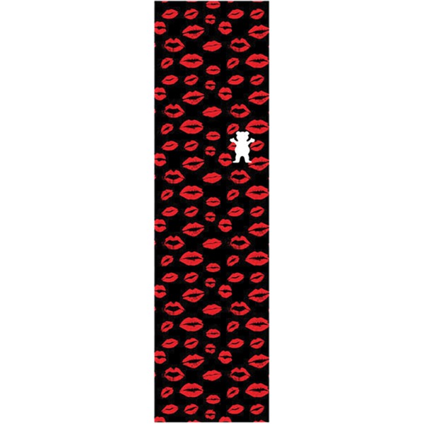 Grizzly Grip Tape Kiss Black / Red Griptape - 9" x 33"