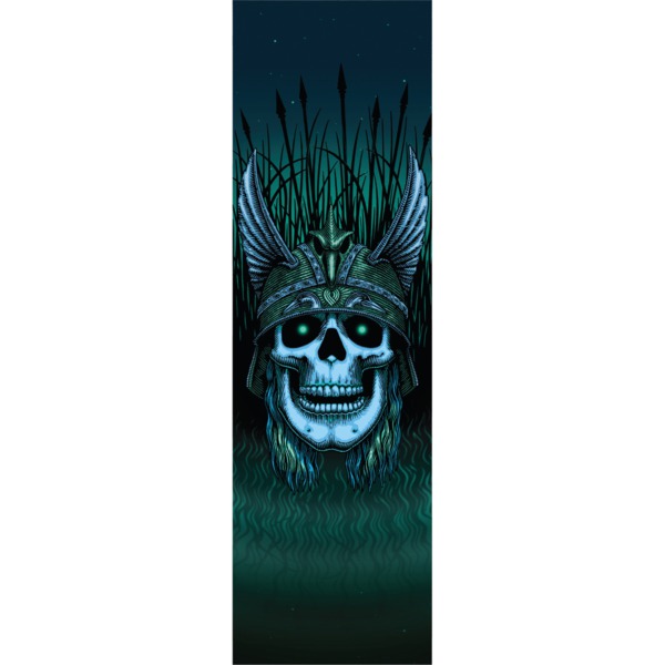 Powell Peralta Andy Anderson Skull Green Griptape - 9" x 33"