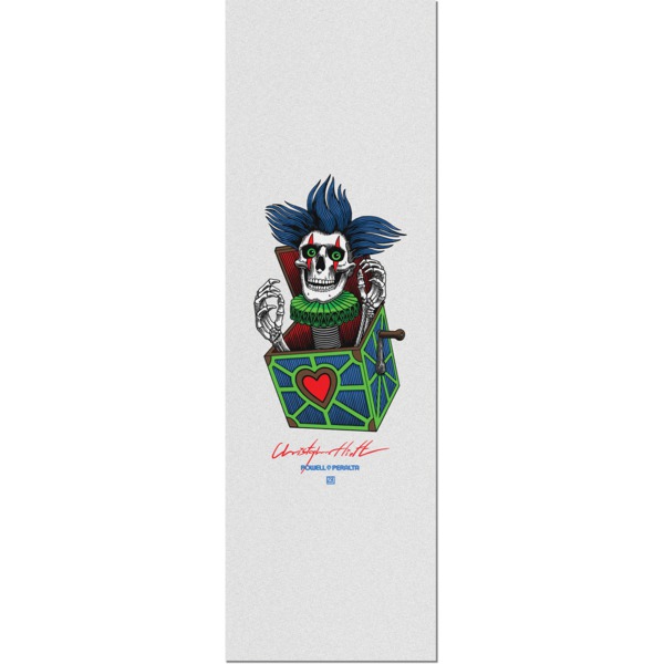 Powell Peralta Chris Hiett Skull Clear Griptape - 10.5" x 33"