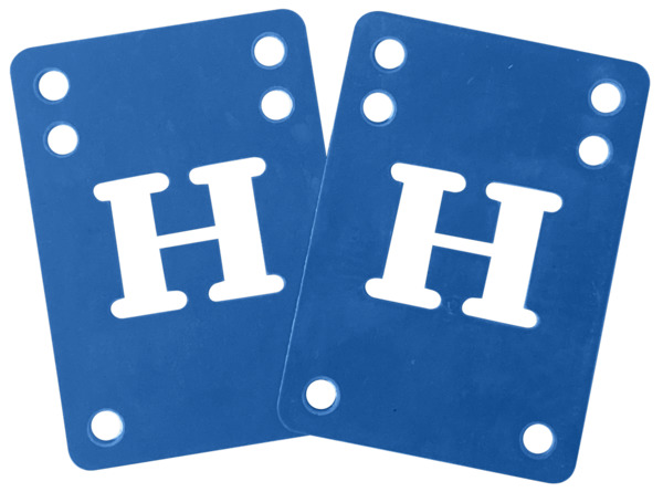 Blank Skateboards H-Block Blue Riser Pads - Set of Two (2) - 2mm
